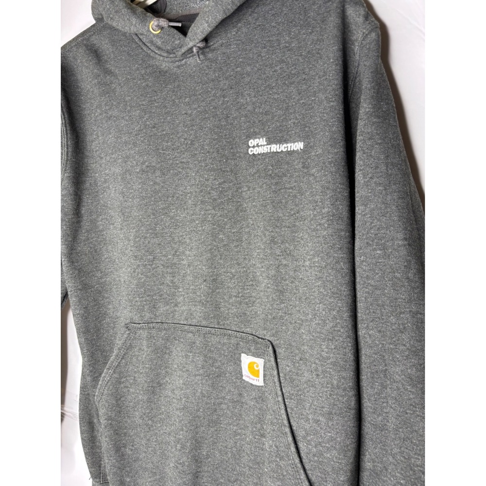Carhartt Mens K121 Loose Fit Hoodie Charcoal Gray Opal Construction Small - Picture 2 of 8